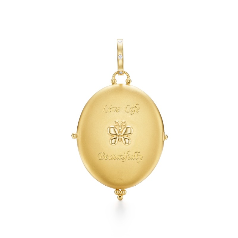 Temple St. Clair 18K Precious Flutter Locket