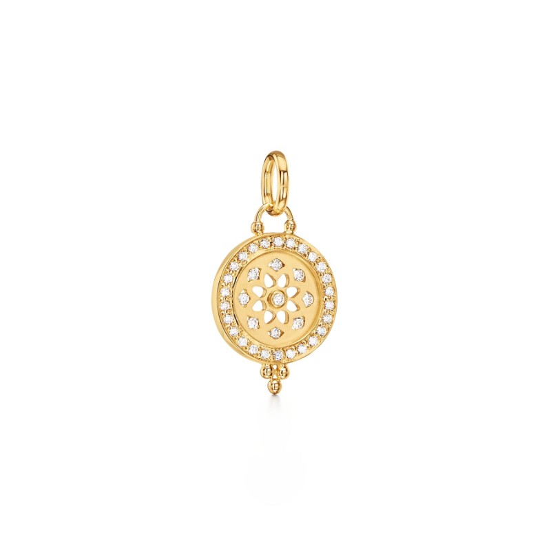 Temple St. Clair 18K Diamond Mandala Cutout Pendant