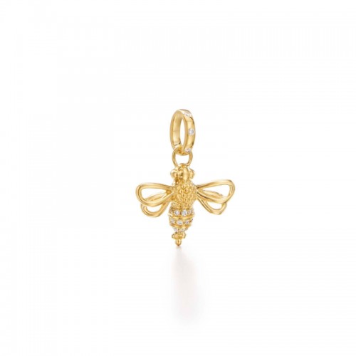 Temple St. Clair 18K Resting Bee Pendant
