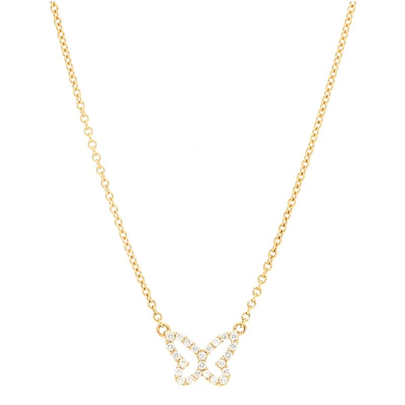 Deutsch Signature Diamond Butterfly Necklace