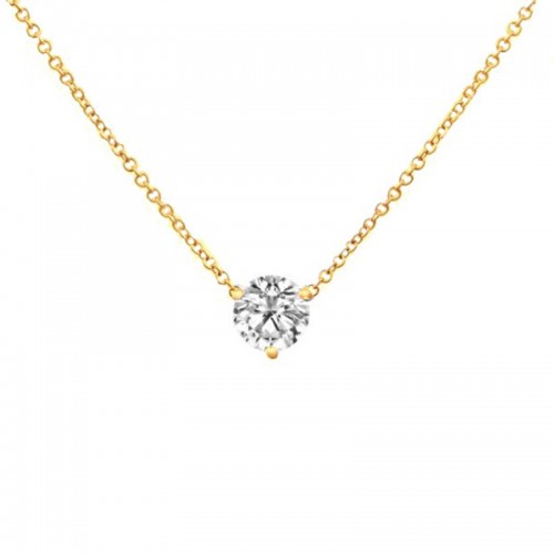 Deutsch Signature 3 Prong Diamond Pendant