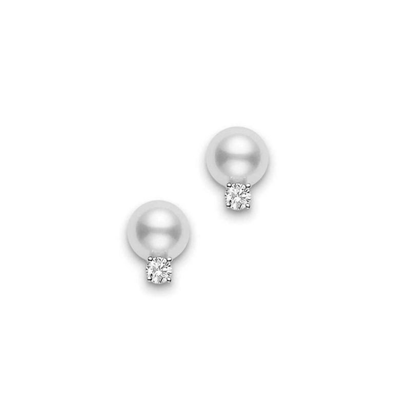 Mikimoto Studs 7-7.5mm A+ D-.10ct