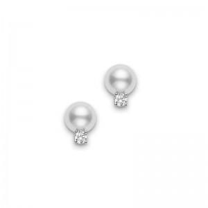 Mikimoto Studs 7-7.5mm A+ D-.10ct