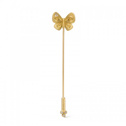 Temple St. Clair 18K Golden Butterfly Pin