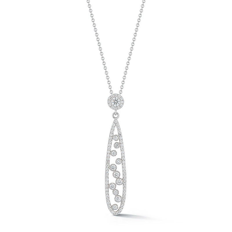 Deutsch Signature Open Teardrop Diamond Pendant