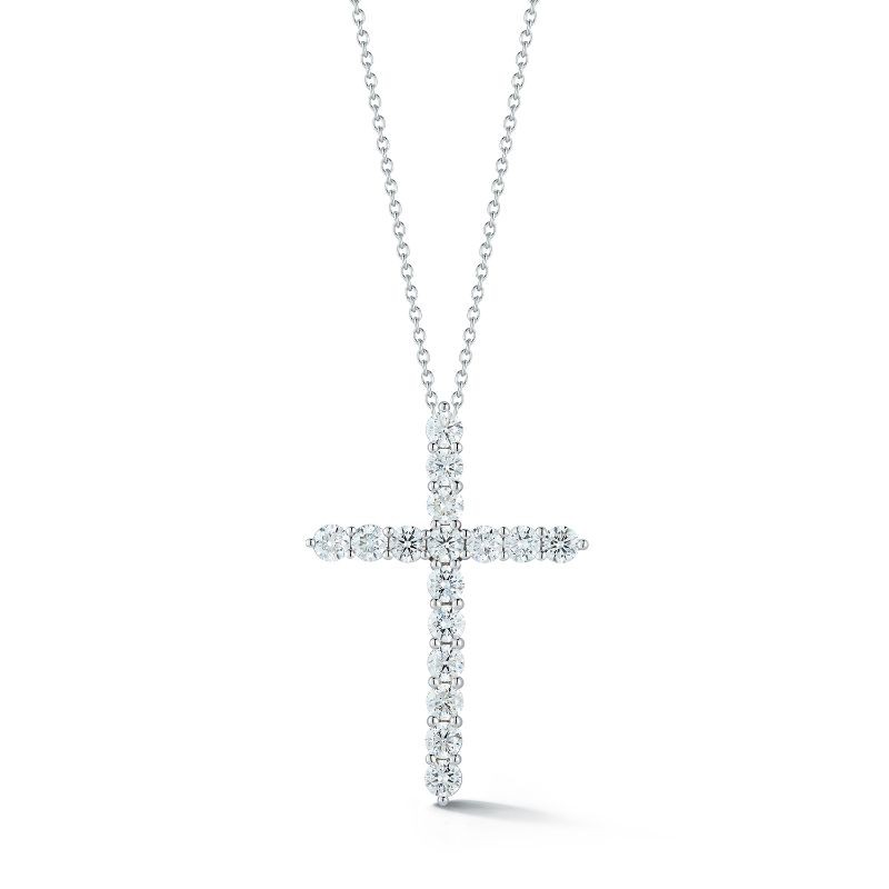 Deutsch Signature 16 Stone Diamond Cross Pendant