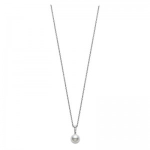 Mikimoto White South Seath Pearl and Diamond Pendant