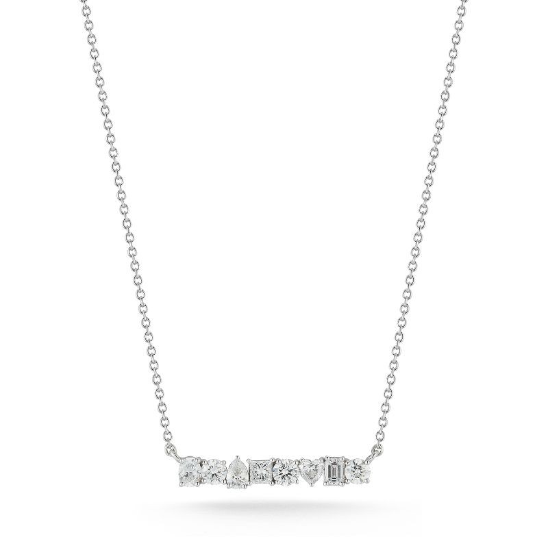 Deutsch Signature Mixed Shape Diamond Bar Necklace