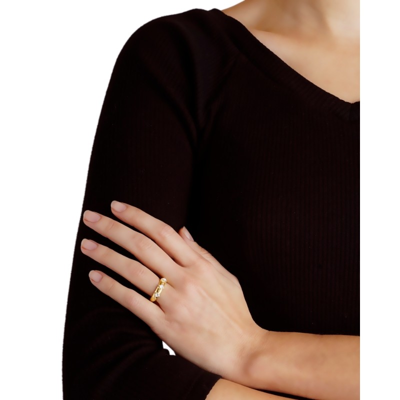 Harlequin Diamond Stack Ring