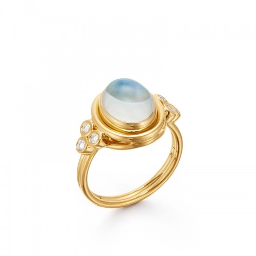 18K Temple St. Clair Blue Moonstone Temple Ring
