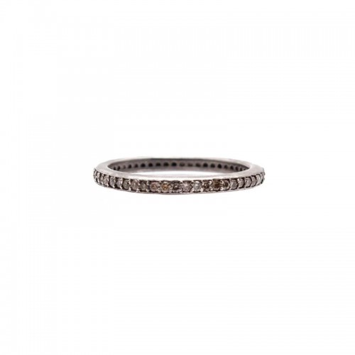 New World Champagne Diamond Eternity Stack Band Ring