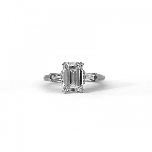 Platinum Diamond 3 Stone Ring