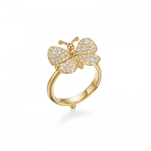 Temple St. Clair 18K Snow Butterfly Ring