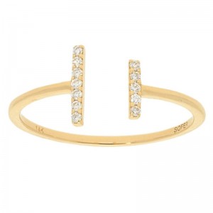 Deutsch Signature Thin Open Bar Diamond Ring