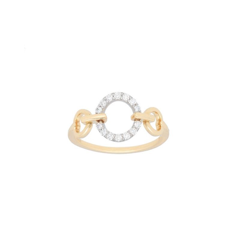 Deutsch Signature Triple Circle Pave Diamond Ring