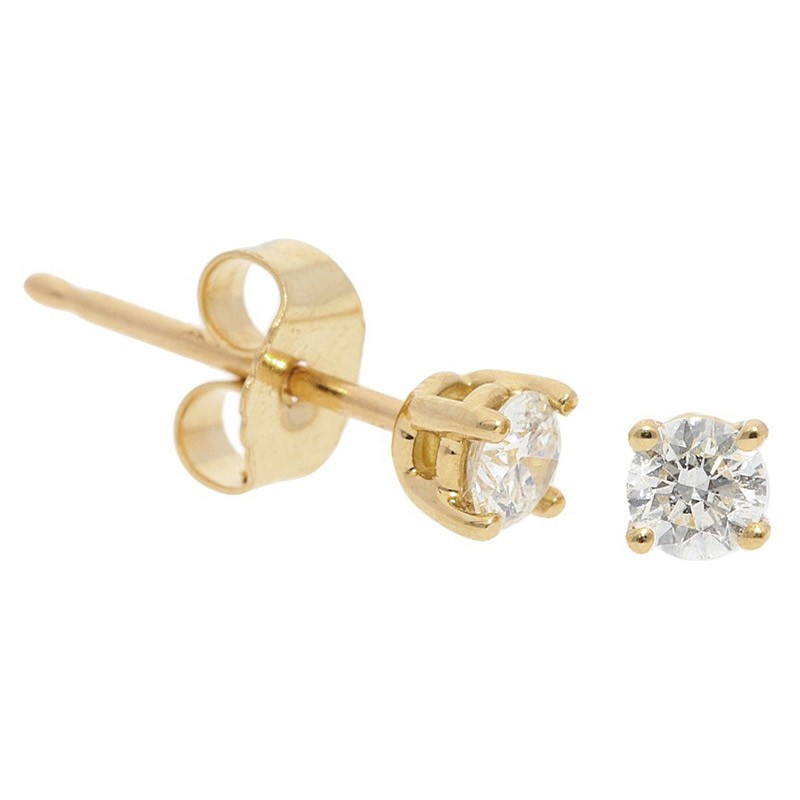 Deutsch Signature 4 Prong Round Diamond Stud Earrings