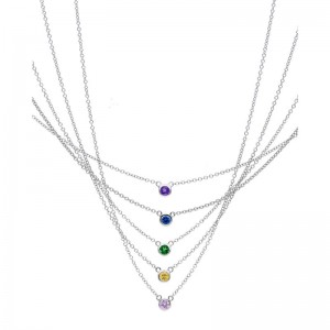 Deutsch Signature Single Tsavorite Bezel Necklace
