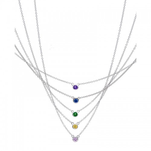 Deutsch Signature Single Tsavorite Bezel Necklace