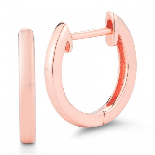 Deutsch Signature 14k Rose Gold Huggie Earrings