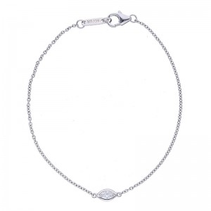 Deutsch Signature Single Marquise Polished Bezel Bracelet