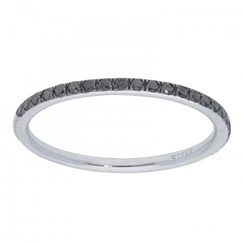 Deutsch Signature 1/2 Way Around Black Diamond Stackable Band