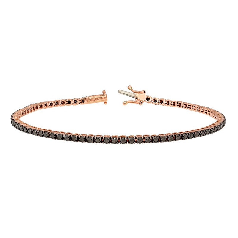 Deutsch Signature Black Diamond Tennis Bracelet