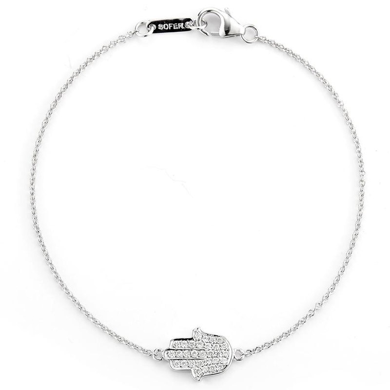 Deutsch Signature Diamond Hamsa Bracelet