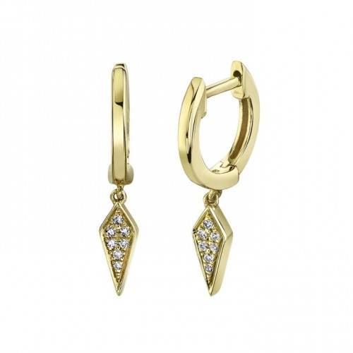 Deutsch Signature 0.04Ct Round Diamond Huggie Earrings