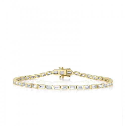 Deutsch Signature 14K Diamond Baguette Line Bracelet