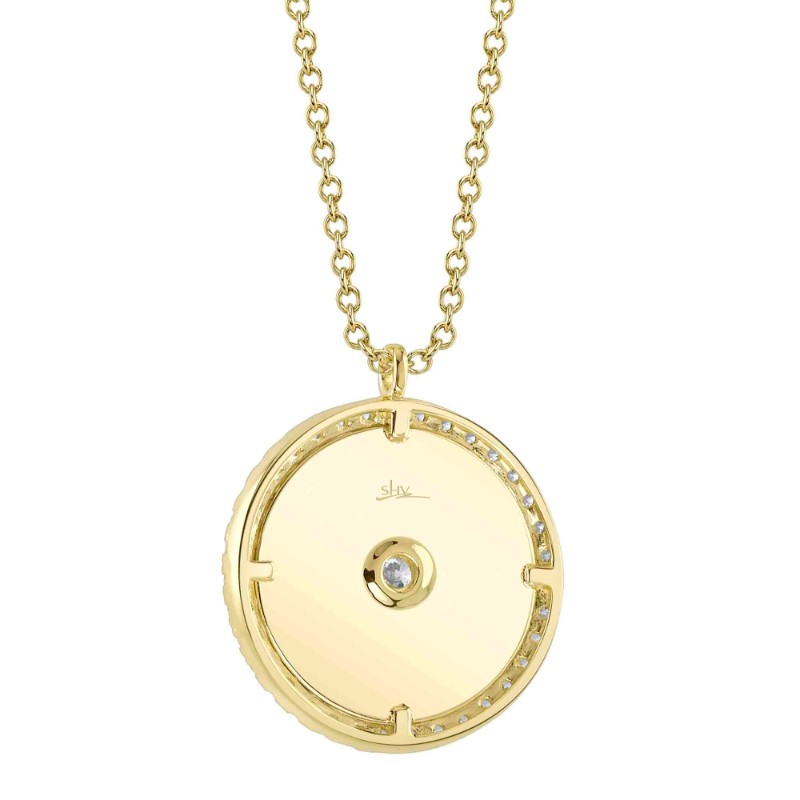 Deutsch Signature 0.32Ct Round Diamond Center/Halo Circle Pendant Necklace