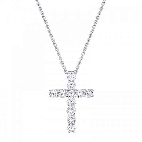 Deutsch Signature 0.32Ct Round Diamond Cross Necklace