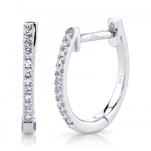Deutsch Signature 0.08Ct Diamond Huggie Earrings