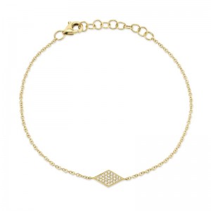 Deutsch Signature 0.06Ct Round Diamond Pave Diamond Shape Bracelet