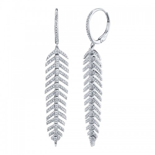 Deutsch Signature 0.60Ct Diamond Feather Earrings