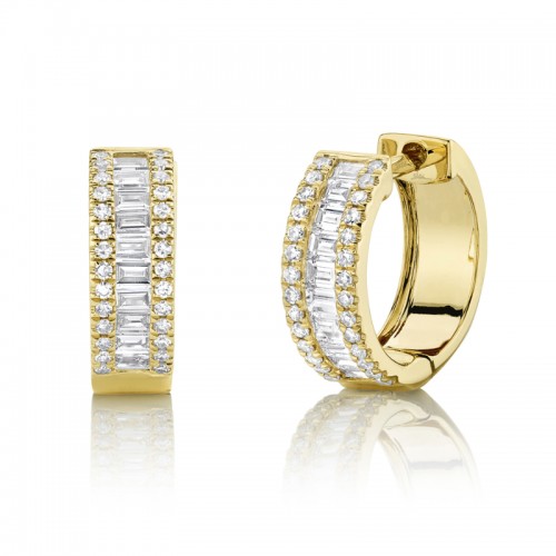 Deutsch Signature 0.49Ct Huggie Hoop Earrings