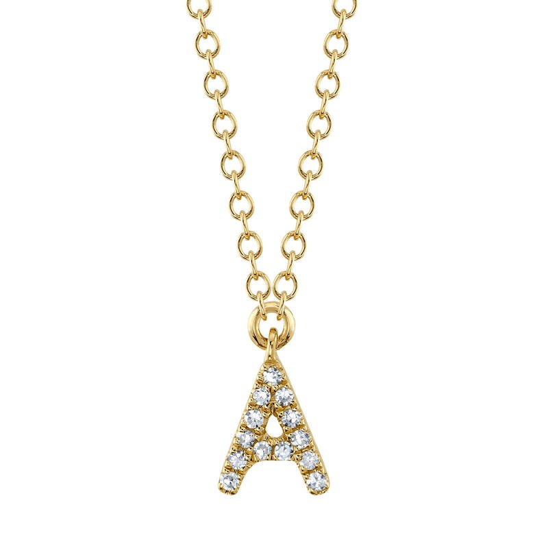 Deutsch Signature A Initial Pendant Necklace