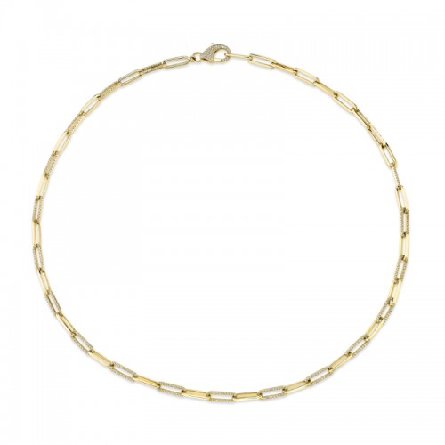 Deutsch Signature 1.36Ct Diamond Paper Clip Link Necklace