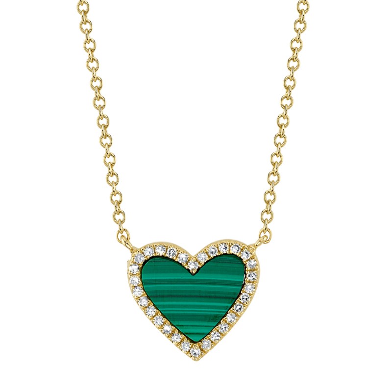 Deutsch Signature 0.09Ct Round Diamond Halo Heart Pendant Necklace