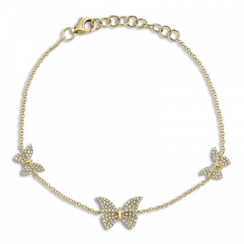 Deutsch Signature Diamond Butterfly Bracelet