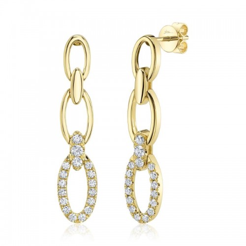 Deutsch Signature 0.50Ct Round Diamond Open Drop Earrings