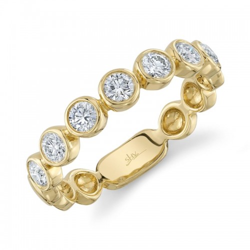 Deutsch Signature 0.60Ct Round Diamond Bezel Set Half Way Band