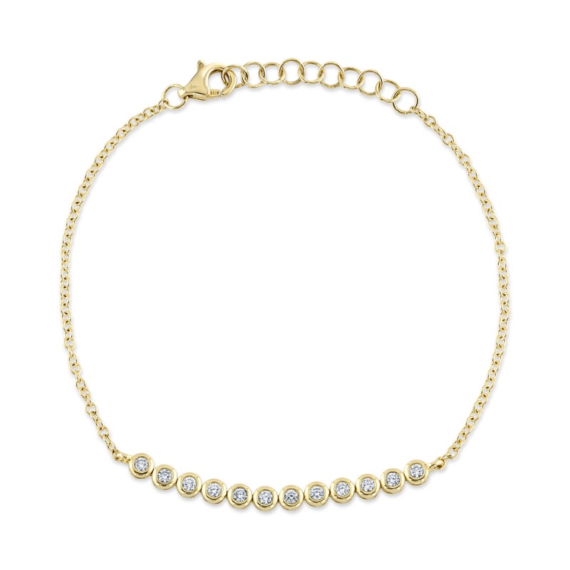Deutsch Signature 0.26Ct Round Diamond Bezel Set Cable Chain