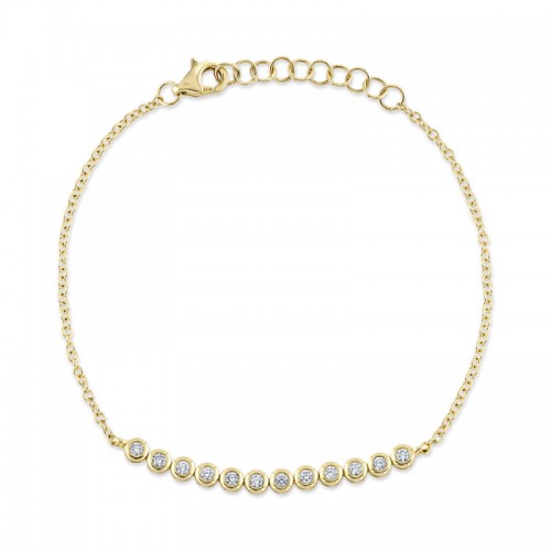 Deutsch Signature 0.26Ct Round Diamond Bezel Set Cable Chain