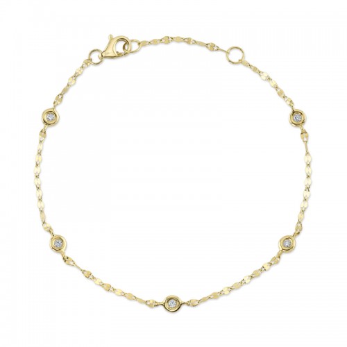 Deutsch Signature 0.10Ct Bezel Set Dia By The Yard Bracelet