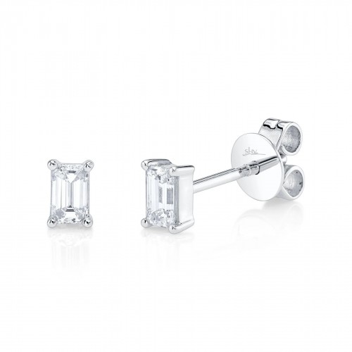 Deutsch Signature  0.40Ct Diamond Emerald Stud Earrings