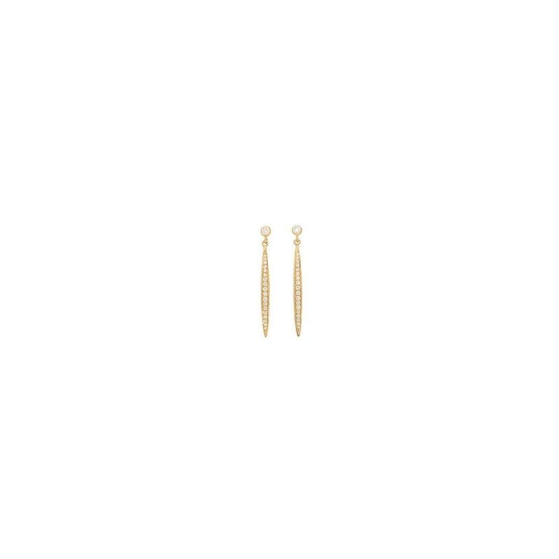 Deutsch Signature Pave Diamond Stiletto Drop Earrings