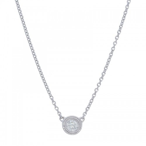 Deutsch Signature Single Milgrain Bezel Diamonds by the Yard Necklace