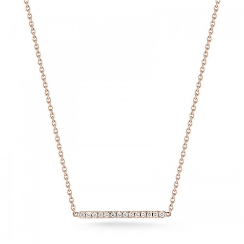 Deutsch Signature Xsmall Diamond Bar Necklace