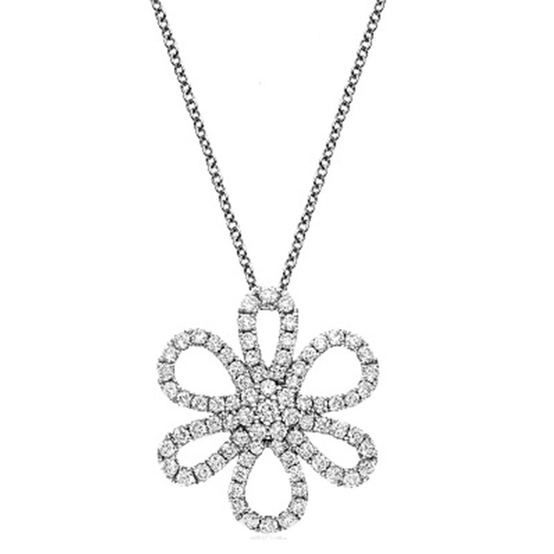 Deutsch Signature Open Pave Diamond Daisy Pendant