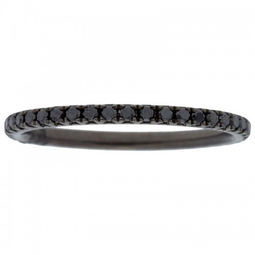 Deutsch Signature 1/2 Way Around Black Diamond Stackable Band